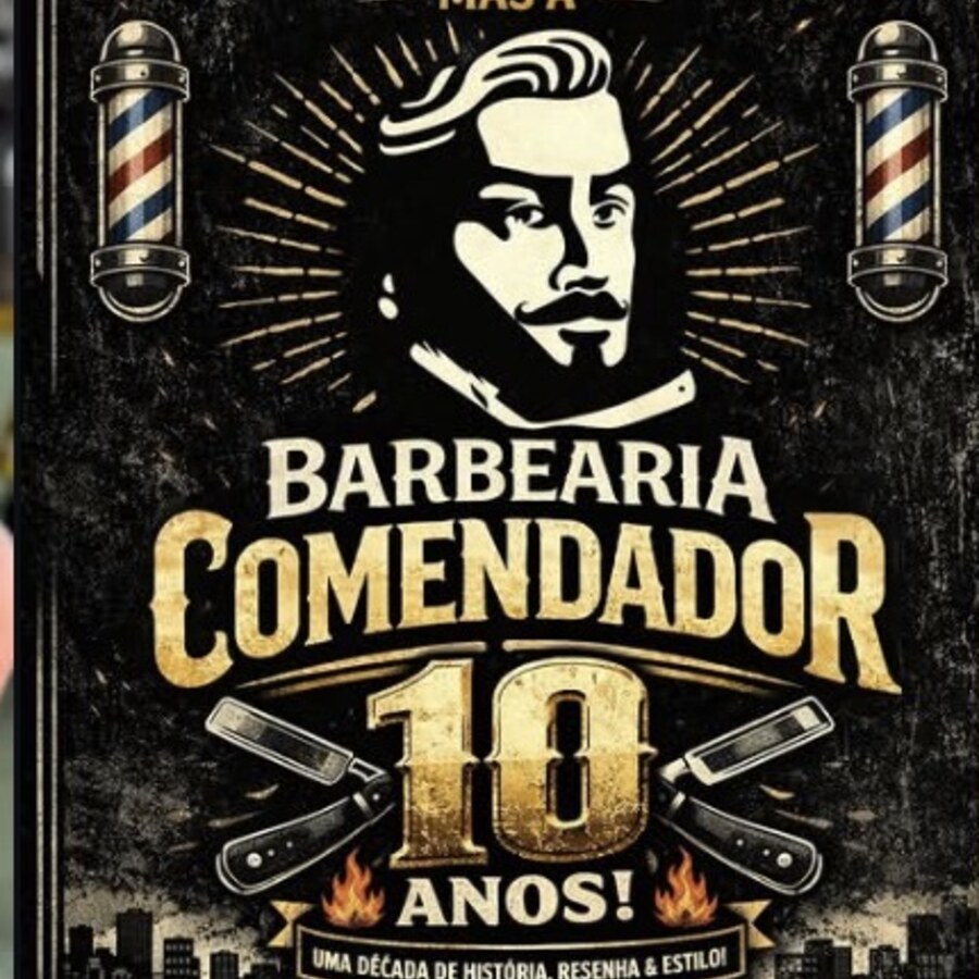 Barbearia Comendador — 10 anos, desde 2016